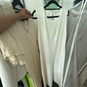 Zara White Maxi Dress with back cutouts